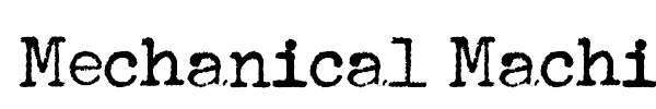 Mechanical Machine font preview